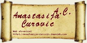 Anastasija Čurović vizit kartica